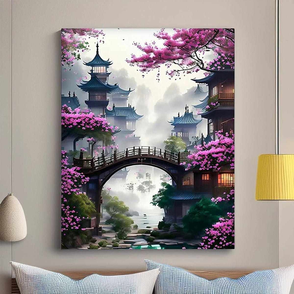 Diamant Painting Blumen 30x40cm 5D – DIY Bastelset Wanddeko