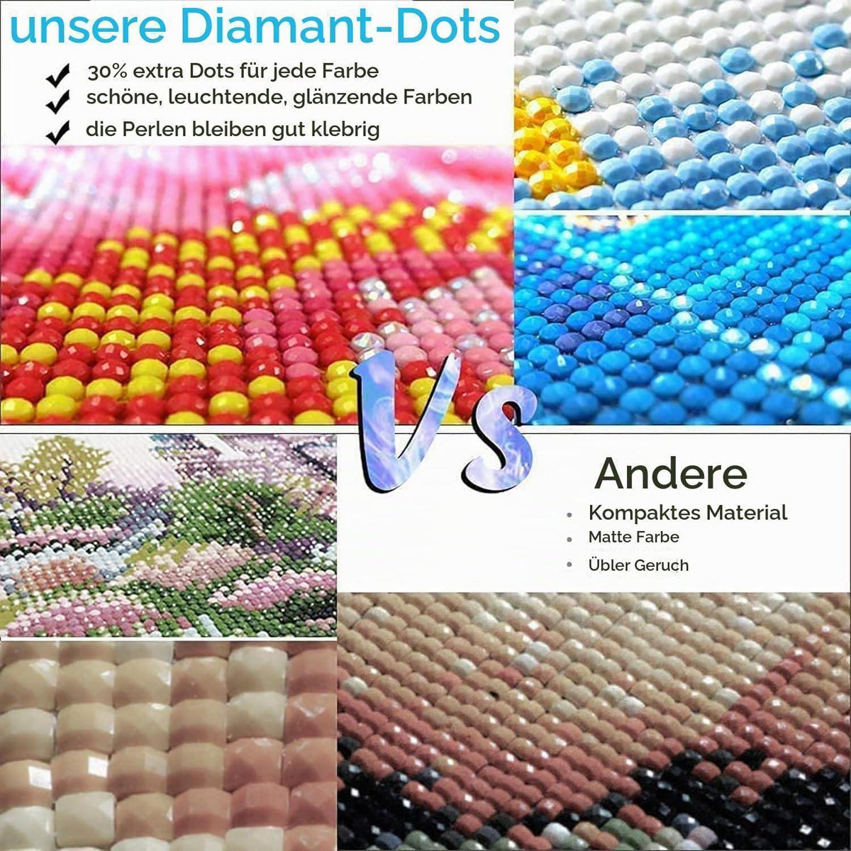 Diamant Painting Blumen 30x40cm 5D – DIY Bastelset Wanddeko