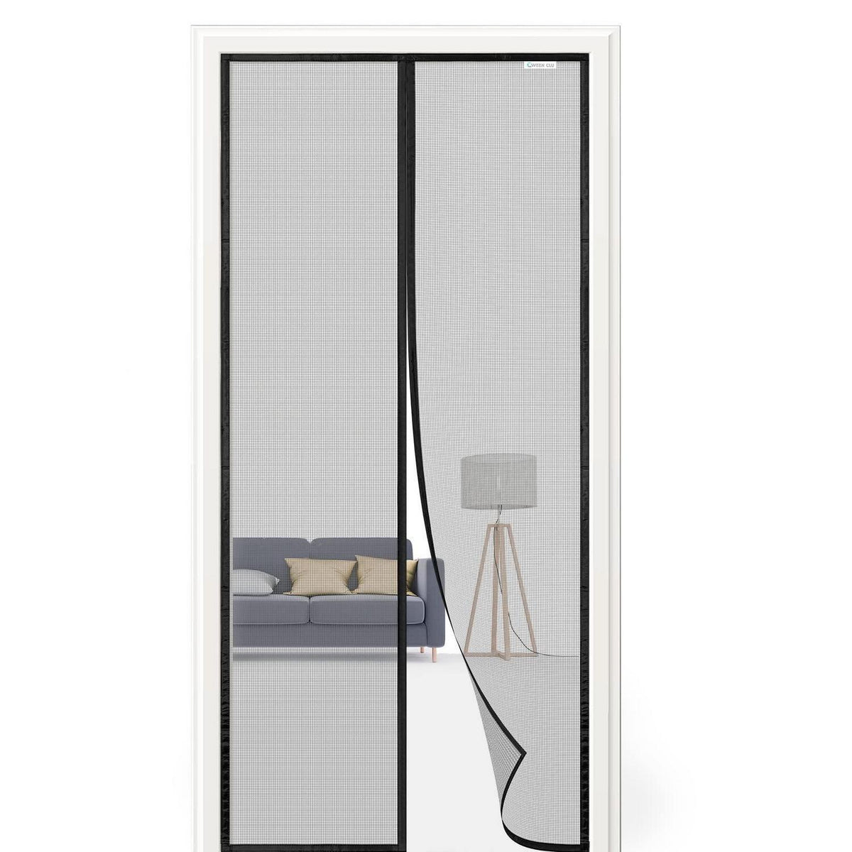 Fliegengitter Tür 130x200 cm mit Magneten – Bohrlos & Haustierfreundlich