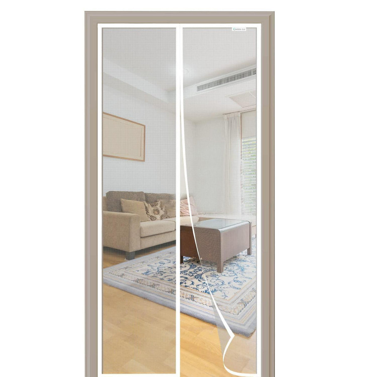 Fliegengitter Tür 85x195 cm – Magnet, Bohrenfrei & Haustierfreundlich