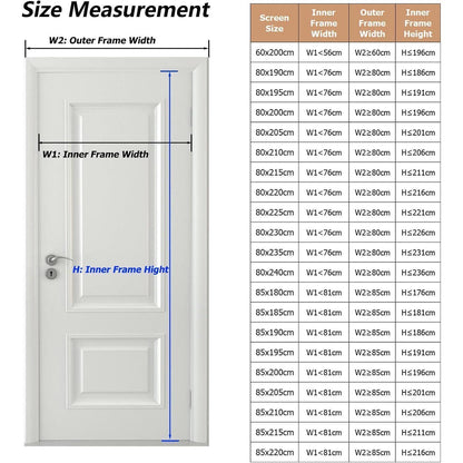 Fliegengitter Tür 85x190 cm – Magnet, Bohren Frei, Für Balkon & Terrasse