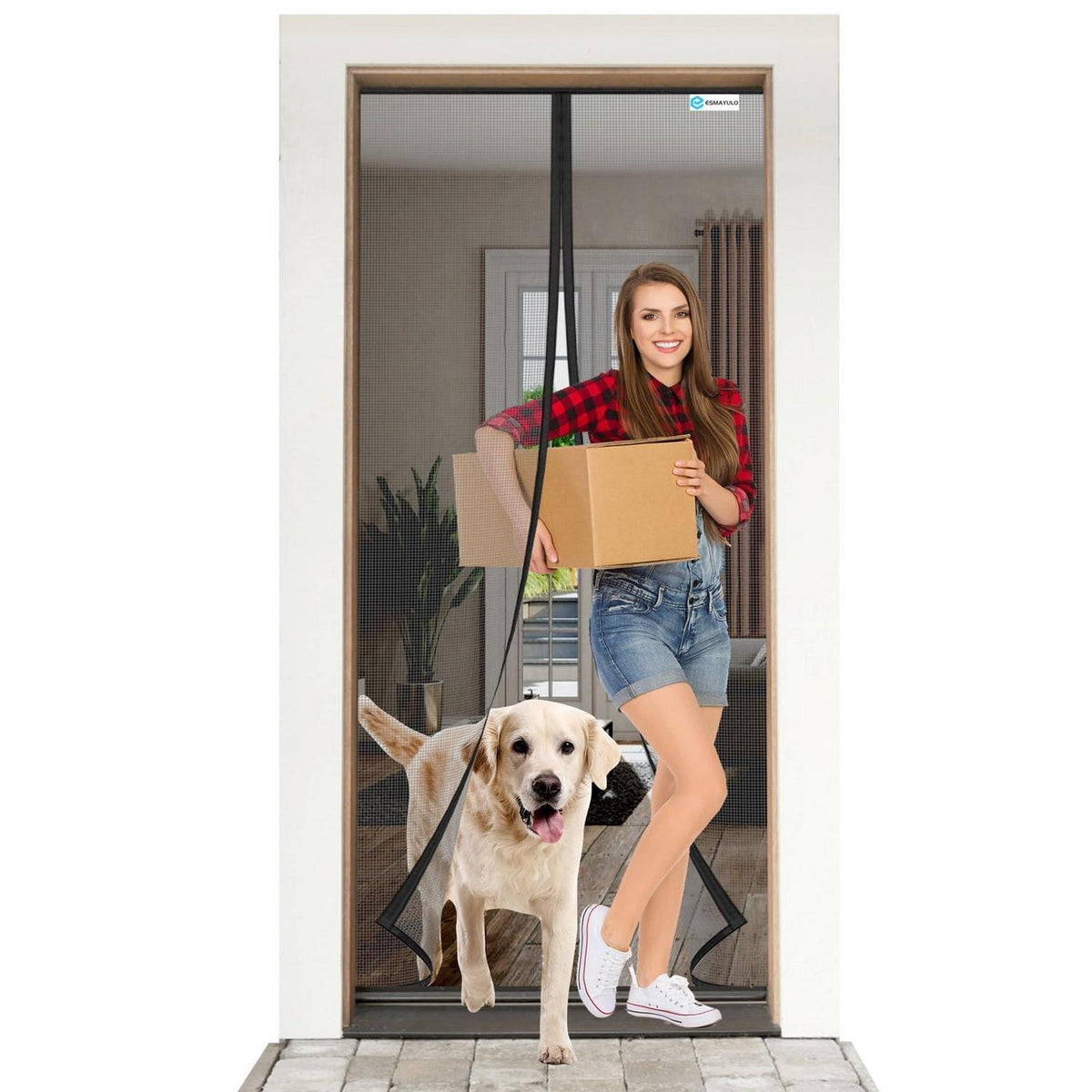 Magnetvorhang 120x200 cm – Fliegengitter ohne Bohren & Selbstverschluss