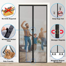 Magnetvorhang 70x195 cm – Fliegengitter ohne Bohren, selbstschließend