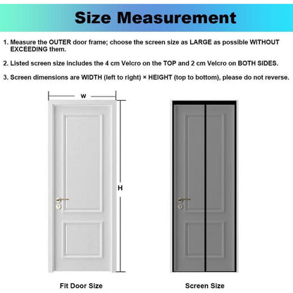 Magnetvorhang 75x190 cm – Fliegengitter ohne Bohren, selbstschließend