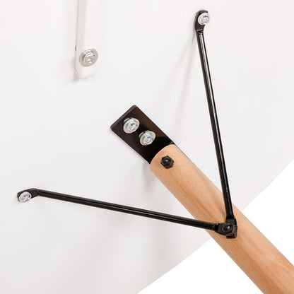 Esstisch Set 120cm Holz mit 4 Grau Skandinavischen Stühlen