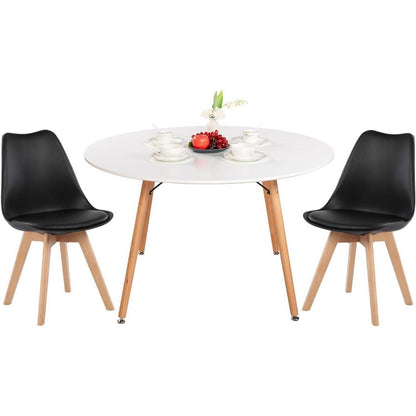 Esstisch Set 120cm mit 2 skandinavischen Stühlen