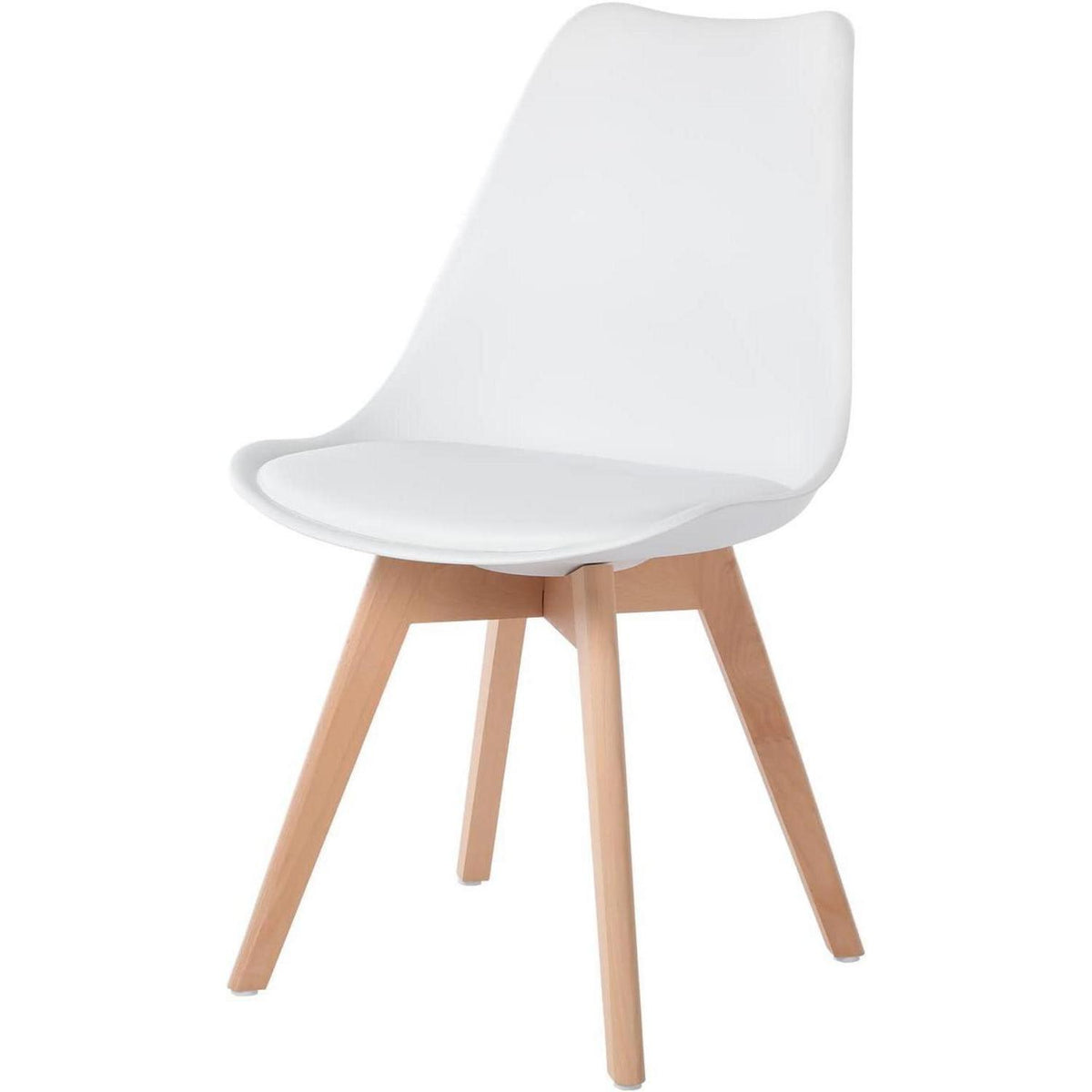 Esstisch Set 100cm Holz & Weiß mit 2 skandinavischen Stühlen