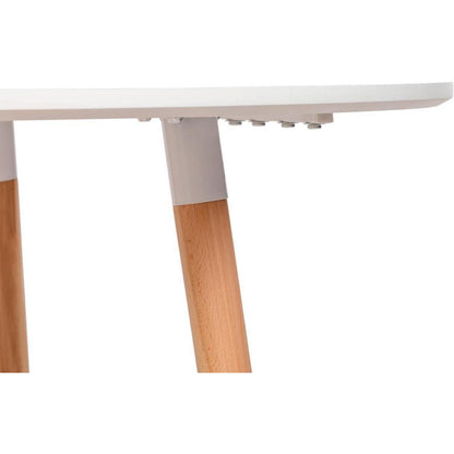 Esstisch Set 100cm Holztisch mit 2 Khaki Stühlen