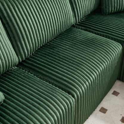 Cordo Ecksofa L-Form Smaragdgrün – Komfortabel & Vielseitig
