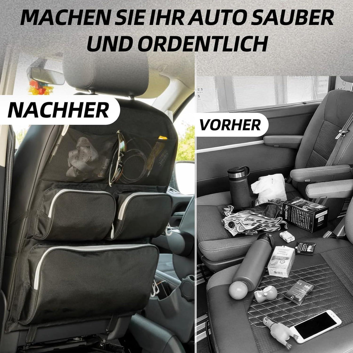 Organizer Tasche für VW T5/T6/T6.1 – Autositz Organizer für Camping
