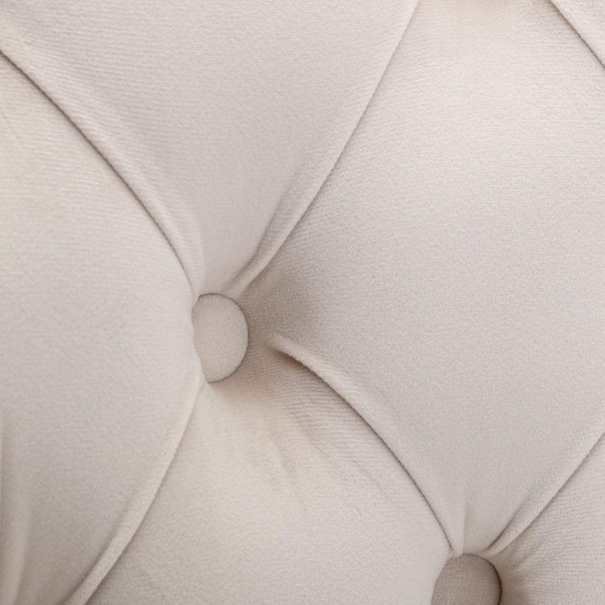 Esszimmerstühle Set 4er – Samt, Chrom & Nieten, Beige