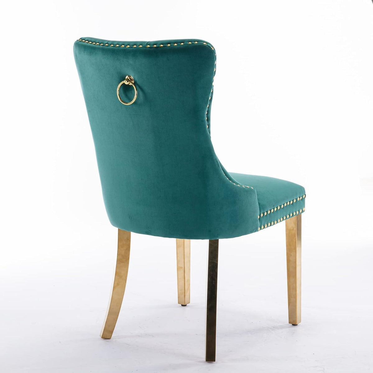 Esszimmerstühle 6er Set, Samt & Gold, hohe Lehne
