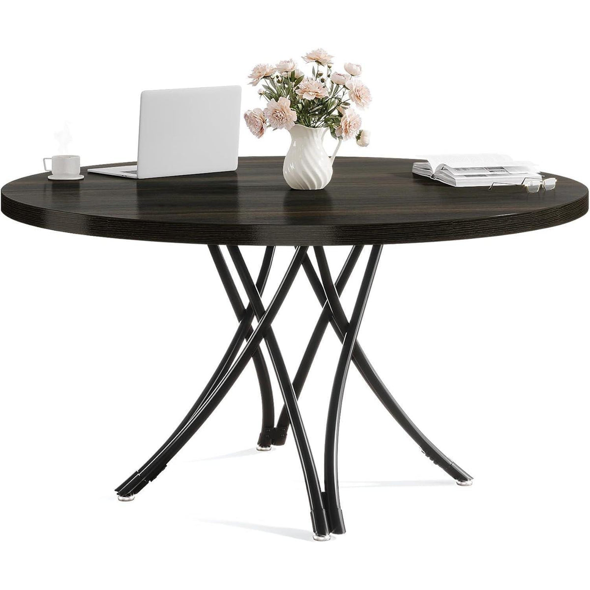 Runder Esstisch Schwarz 120cm – Modern & Stabil