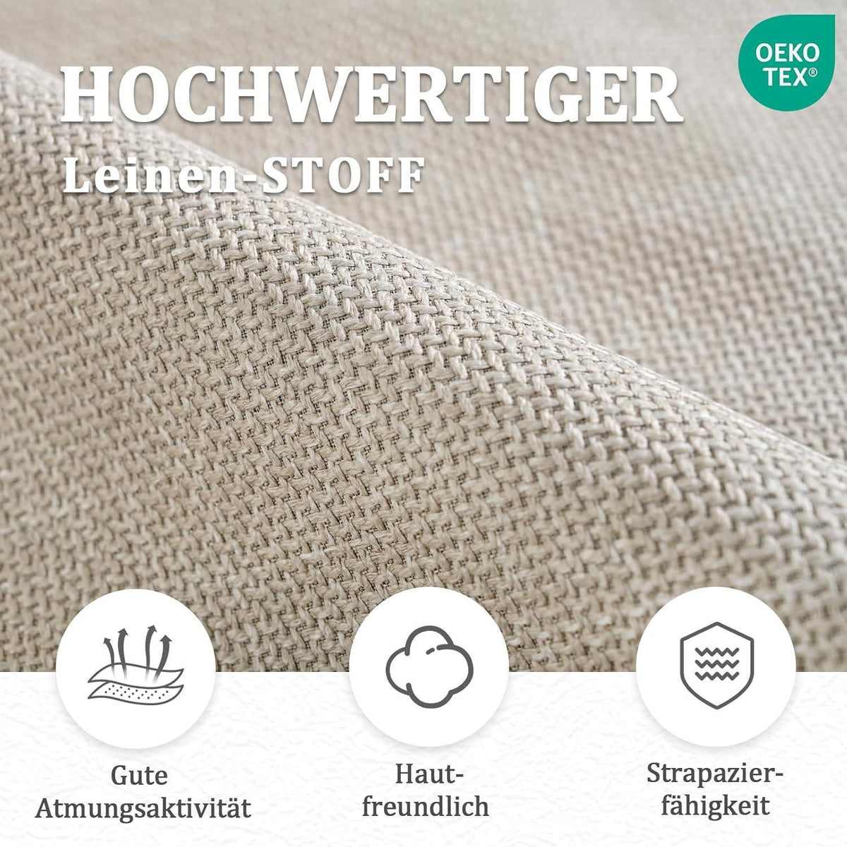 Drehbarer Esszimmerstuhl Set 4er – Beige, Gepolstert & Modern