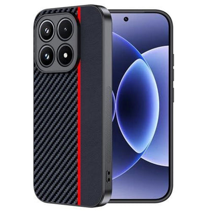 Xiaomi 17 5G Hülle: Wasserdicht, Stoßfest & Kohlefaser Rot/Schwarz