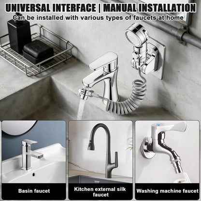 Handbrause Waschbecken mit 3m Schlauch & 3 Strahlarten