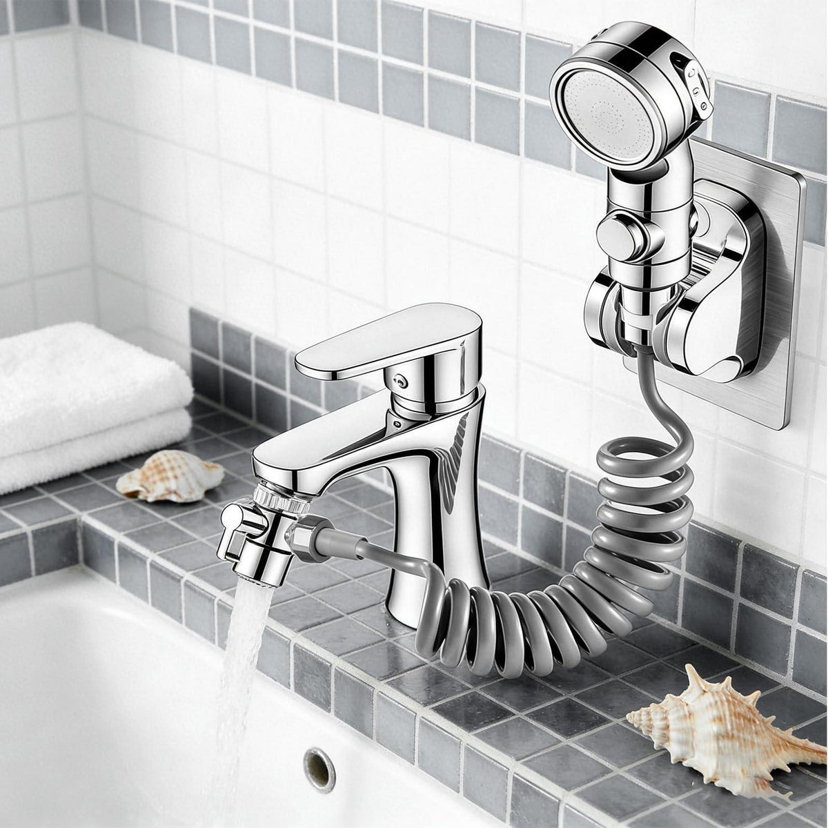 Handbrause Waschbecken mit 3m Schlauch & 3 Strahlarten