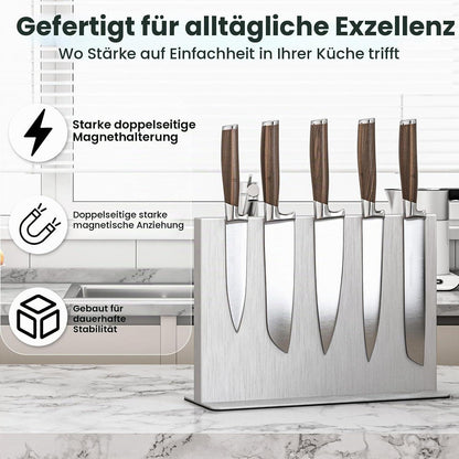 Magnetischer Messerblock Edelstahl – 30 cm Küchenmesserhalter