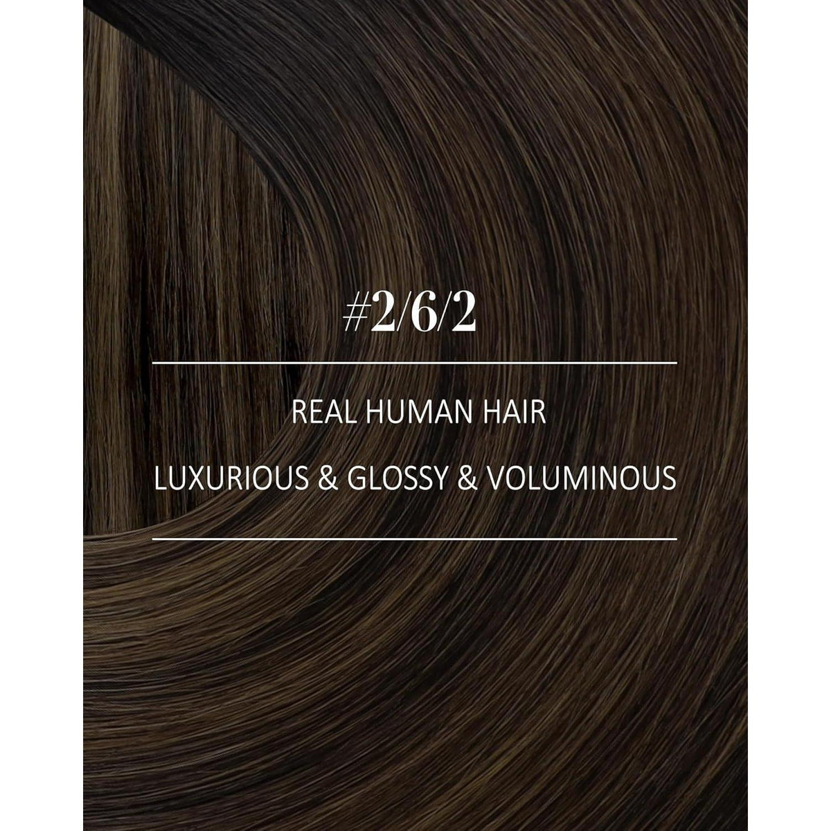 Echthaar Clip-in Extensions Ombre Braun 50cm