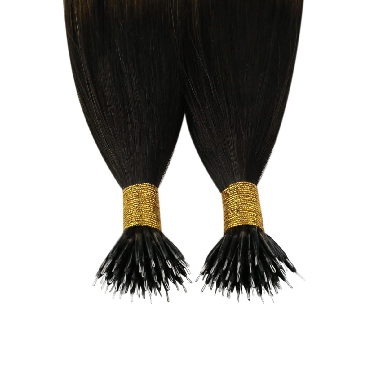Nanoring Extensions Braun Balayage Blond - Echthaar 60cm