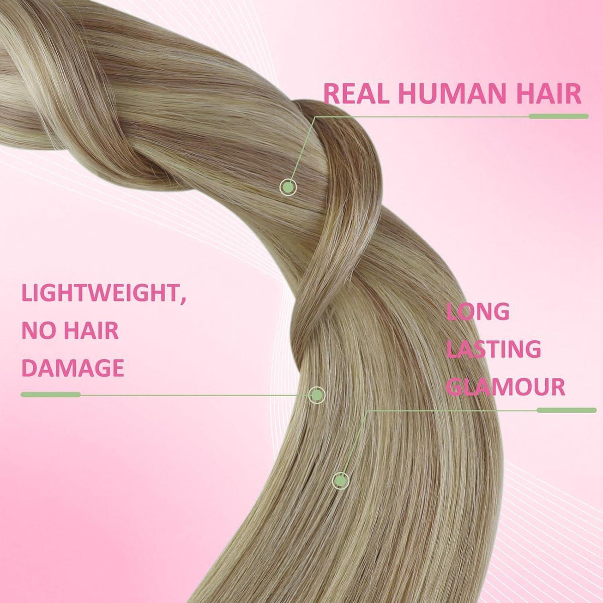 Blond Tape Extensions Echthaar 40cm - 20 Strähnen