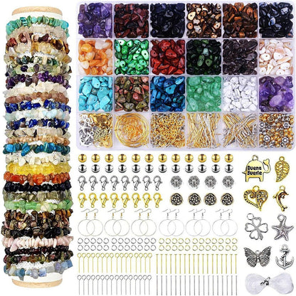 Schmuck Set mit Natursteinen – 1180 Perlen zum Selbermachen