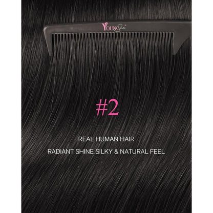 Echthaar Tape-in Extensions Dunkelbraun 35cm 50g