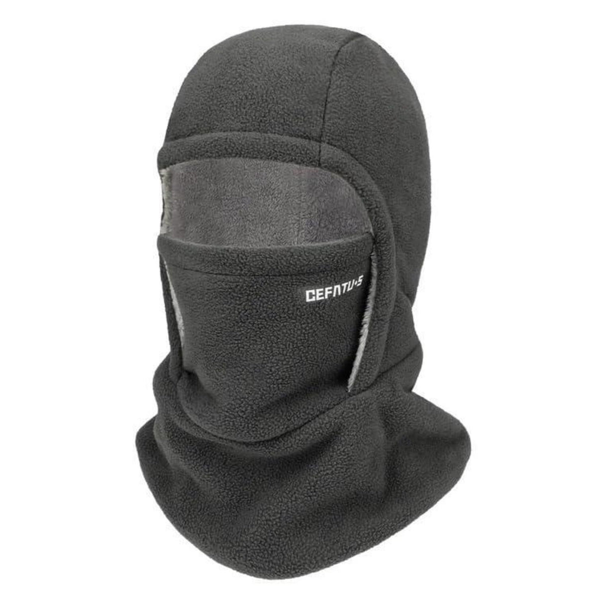 Sturmhaube Winter Mütze Fleece Skimaske für Herren Damen Dunkelgrau