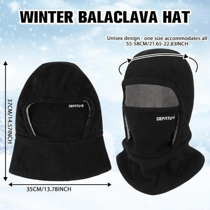 Sturmhaube Winter Mütze Fleece Skimaske für Herren Damen Outdoor