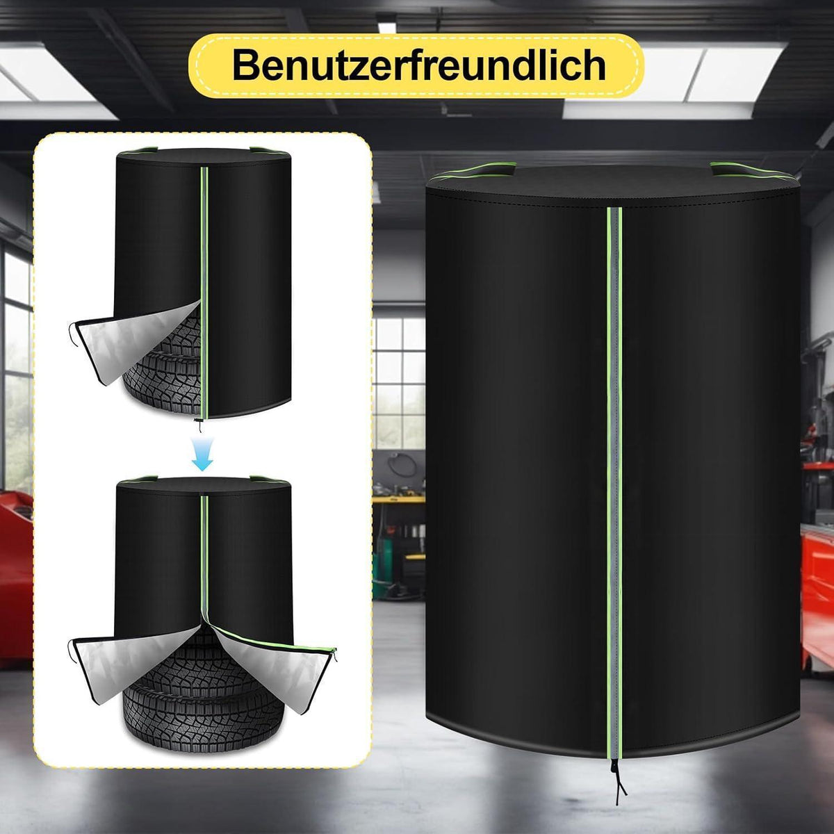 Universelle Reifentasche für 4 Reifen – Wetterfest & Platzsparend
