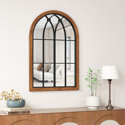 Wandspiegel Fensteroptik 90x60cm Holzrahmen Vintage Spiegel