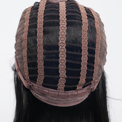 Schwarze Wellenperücke 40cm – Natürlicher Look & Hitzebeständig