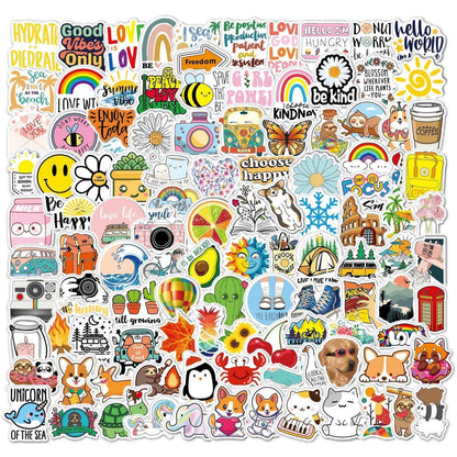 200 Aesthetic Sticker Set – Cute VSCO Aufkleber für Laptop & Co.