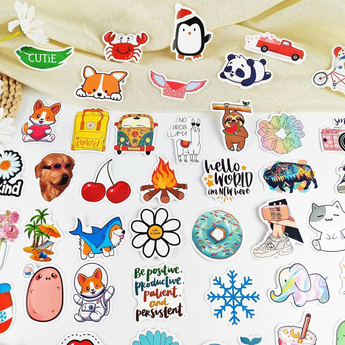 200 Aesthetic Sticker Set – Cute VSCO Aufkleber für Laptop & Co.