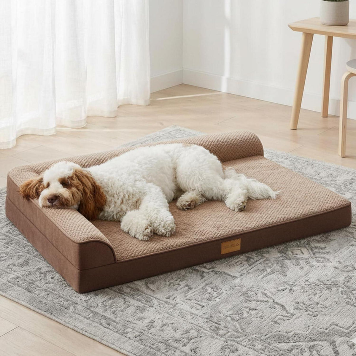 Orthopädisches Hundebett Groß, Braun – L 122x76cm