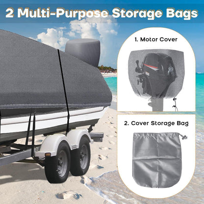 Bootsplane Wasserdicht 17-19ft – Abdeckplane für V-Rumpf Boot