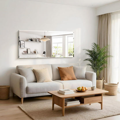 Rahmenloser Wandspiegel Rechteckig 120x60 cm – Modern & Vielseitig