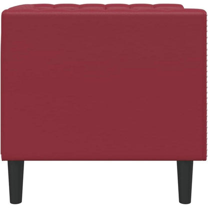 Chesterfield Sessel Kunstleder Wein – 1-Sitzer Polstersofa