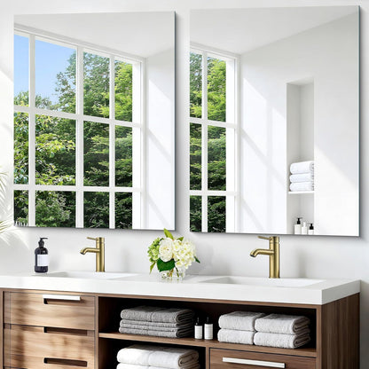 Rahmenloser Wandspiegel Rechteckig 100x75 cm – Modern & Klar