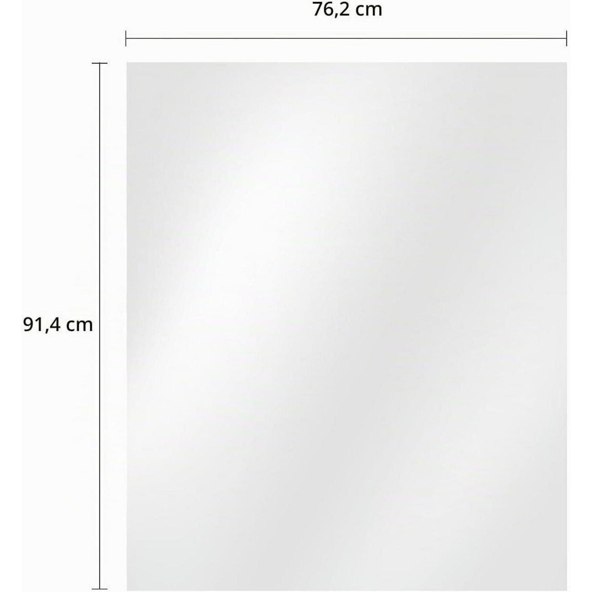 Rahmenloser Wandspiegel Rechteckig 90x75 cm – Modern & Klar