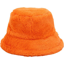 Flauschige Winter Fischerhut Damen Orange