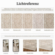 Vintage Teppich Beige 160x230cm Waschbar Rechteckig Wohnzimmer