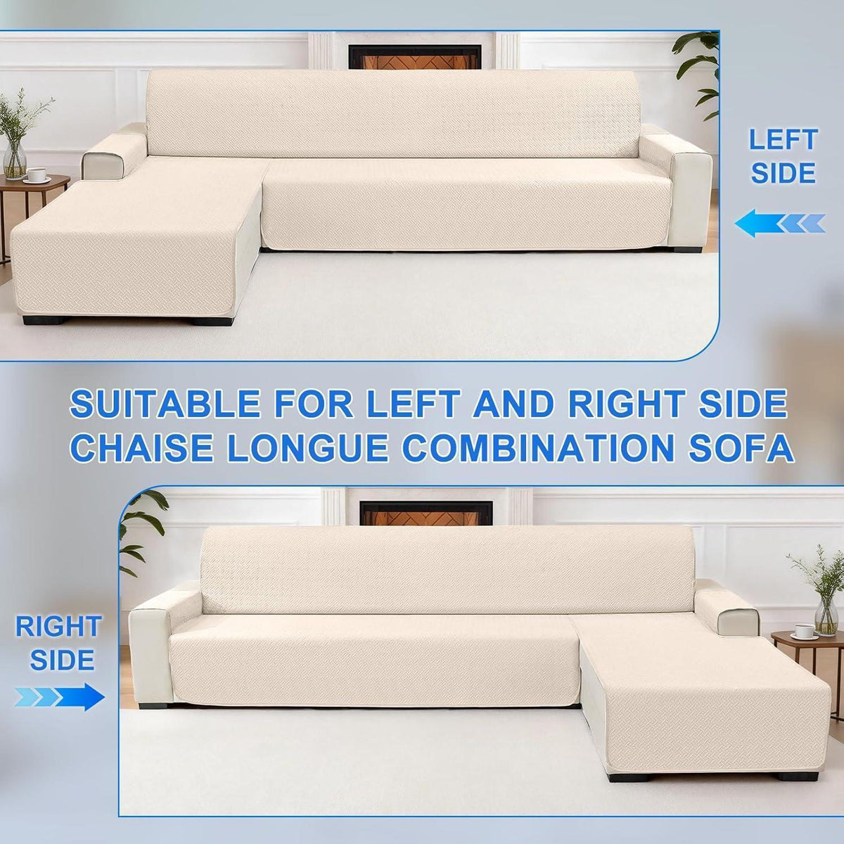 Wasserdichter Sofabezug L-Form 3 Sitzer – Schutz für Sofa & Ecksofa