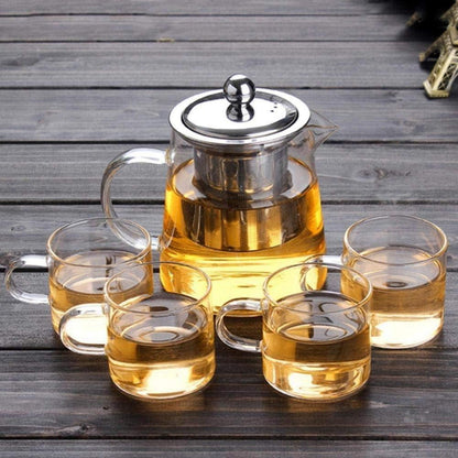 Glas-Teekanne mit Edelstahlfilter – 750ml