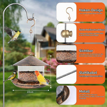 Vogelhaus Metall, Wetterfest & Nagefester Futterspender