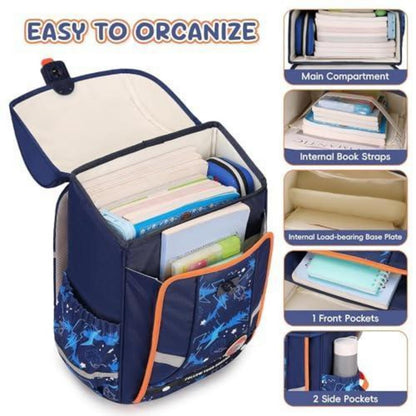 Amythe Schulranzen Set 4-teilig Blau – Ergonomisch 1. - 5. Klasse