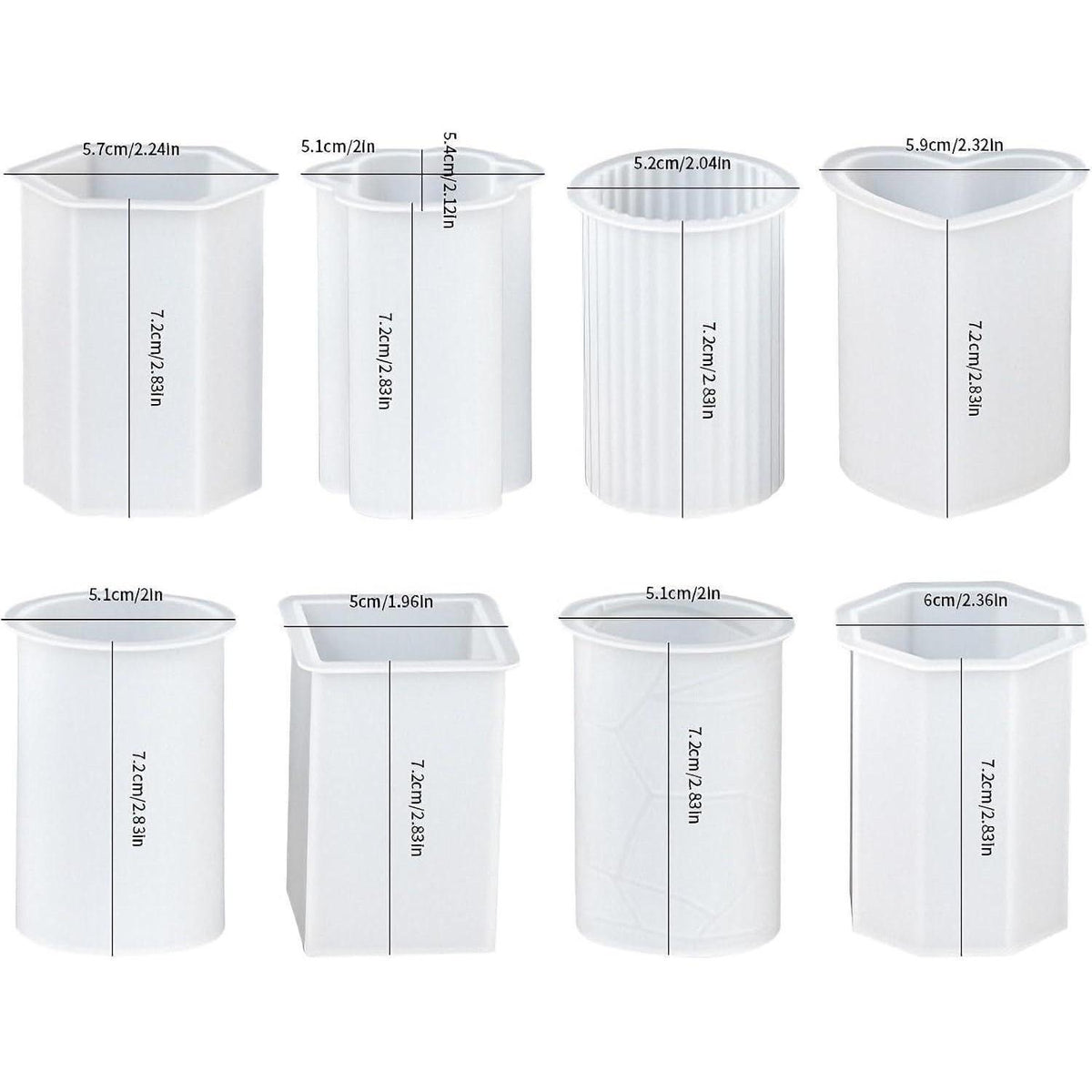 Silikon Kerzenformen Weihnachten Set – 8 Form, Dochte & Zubehör