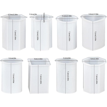 Silikon Kerzenformen Weihnachten Set – 8 Form, Dochte & Zubehör