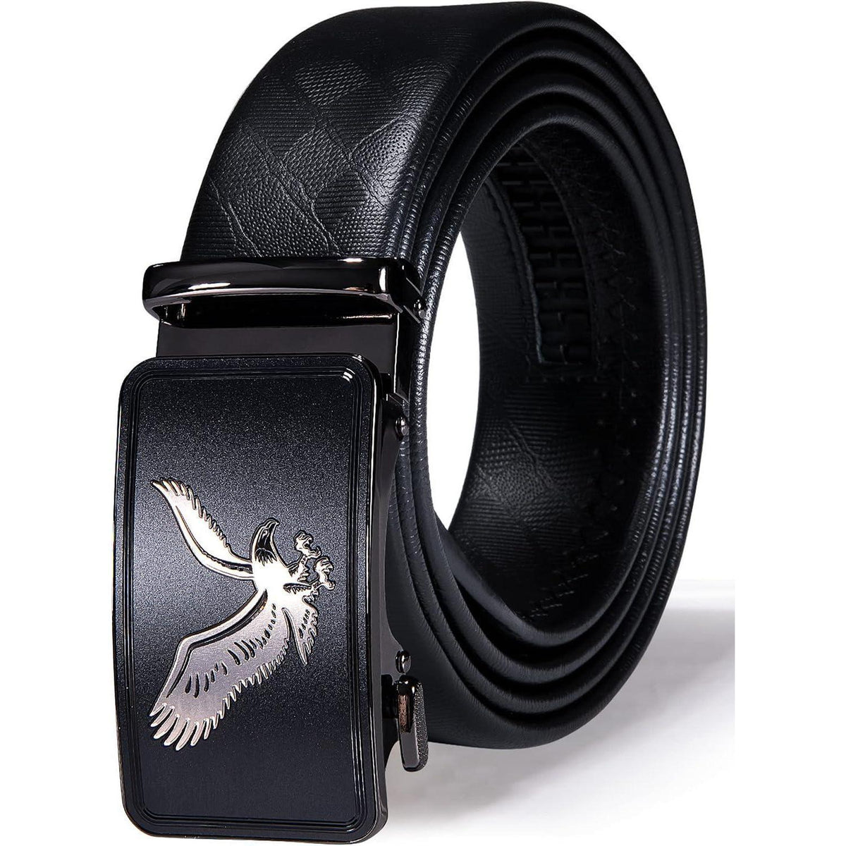 Herren Gürtel Echtleder Ratschenschnalle Automatik 3,5 cm Business Casual