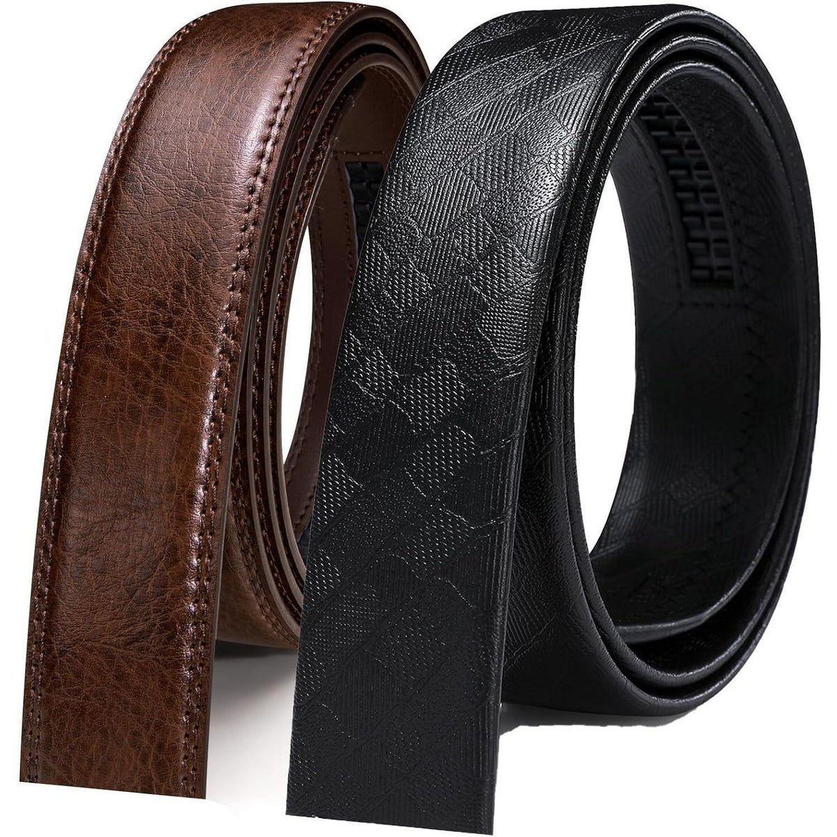 Herren Gürtel Echtleder Ratschenschnalle Automatik 3,5 cm Business Casual